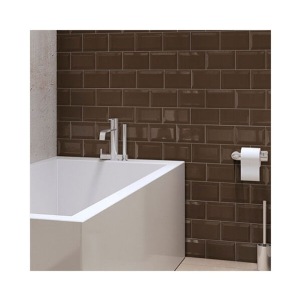 CERÁMICA PARED SUBWAY CHOCOLATE BRILLO<br>I1SCB002