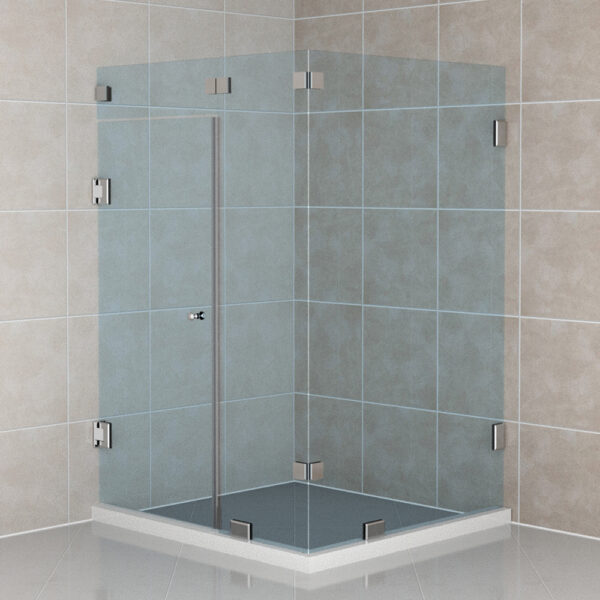 CABINA DE BAÑO-PUERTA ABATIBLE Y TRES PANELES FIJOS 6 MM<br>908