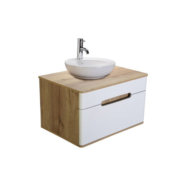 Mueble Curved 75 cm Blanco Mate Duna<br>CURV-MBS75-DNBL