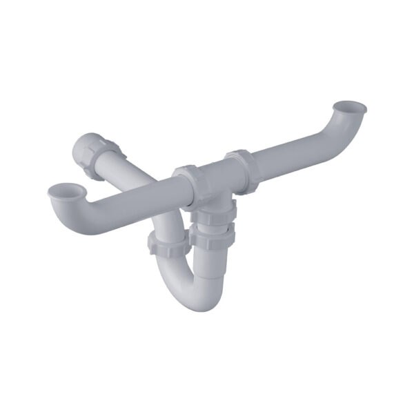 Conjunto Desagüe Doble y Sifón para Cocina - 1 1/2"<br>E245.01 RA DH