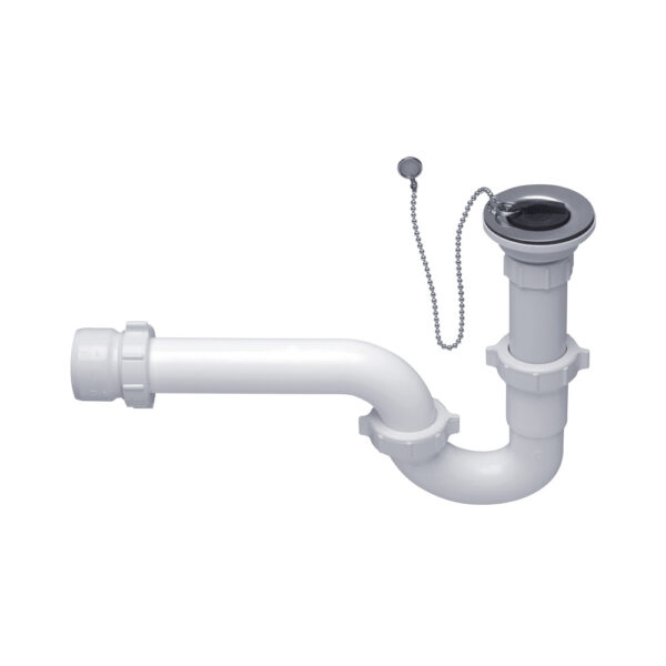 Desagüe de Cocina 1 1/2" con Tapón y Cadena y Sifón Rígido<br>E246.10.01 DH