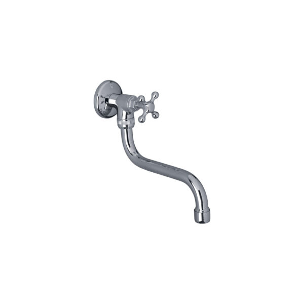 Llave de Pared con Pico Bajo para Cocina CRUZ FIJA<br>E420/13