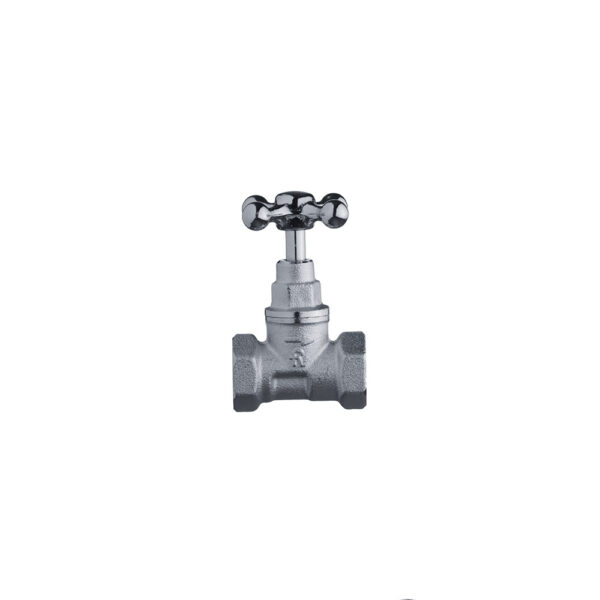 Llave de Paso Baja Estándar - Manija Cruz - 1/2"<br>E471.01.13