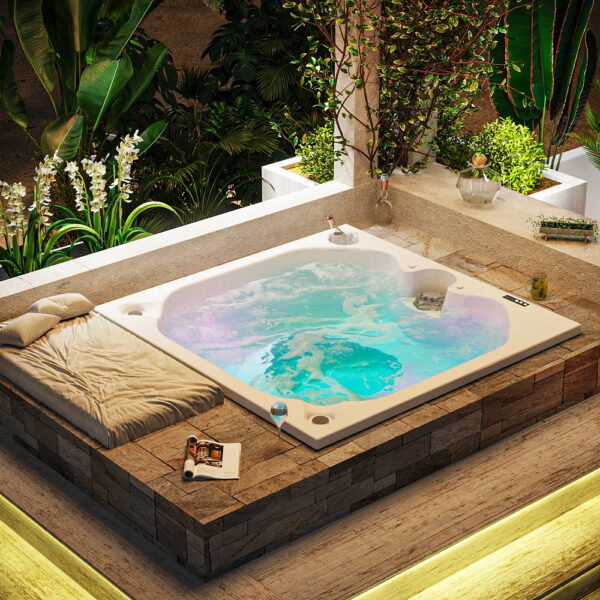 HIDRO SANTORINI 180X180 SIN FALDÓN<br>FH0007-BL